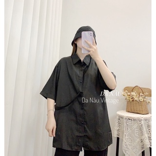áo sơmi nữ kiểu vải lụa dáng freesize 5 màu (ảnh thật shop chụp 100%)