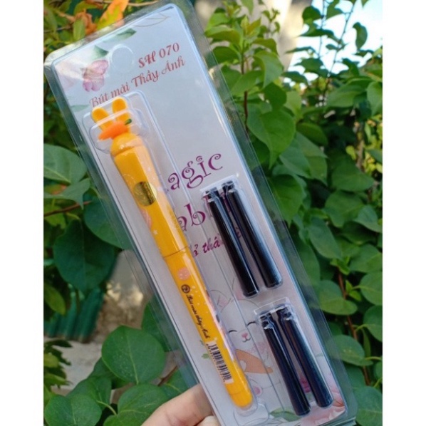 Bút mực xoá được dành cho bé mới tập viết  Bút rèn viết chữ đẹp có 3 màu tím - đen - xanh