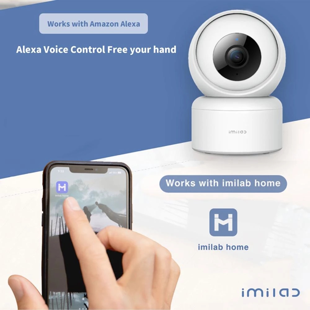 Camera giám sát Imilab C20 PRO độ phân giải 2k bản quốc tế / C20 1080P Bản Quốc Tế CMSXJ36A