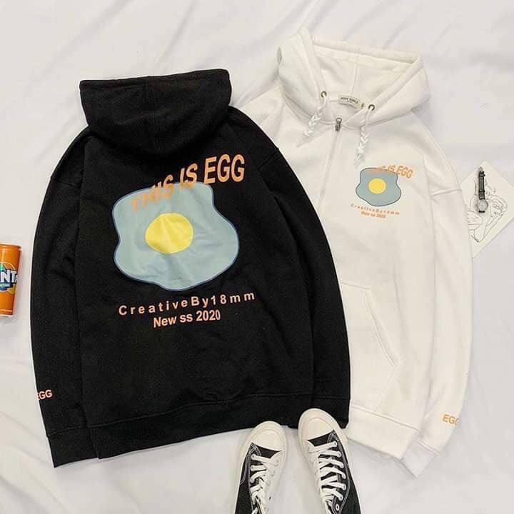 Áo Hoodie Nữ Nam - Áo Khoác Nỉ Unisex EGG 2 Màu Siêu Hot (FREESHIP)