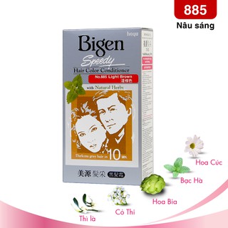 🌺🌺*Thuốc Nhuộm Tóc Bigen Speedy No.885 Light Brown - Nâu Nhạt