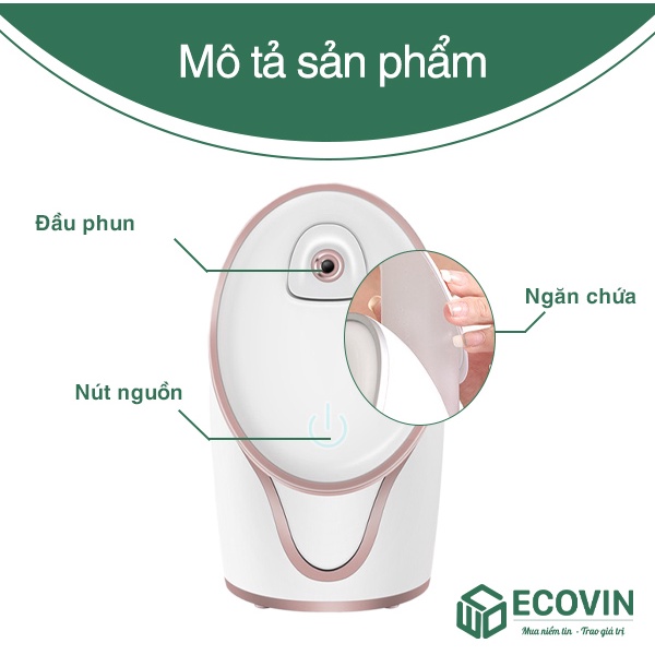 Máy xông hơi da mặt nóng lạnh, máy phun sương bổ sung độ ẩm cho da CR-CH10 cao cấp