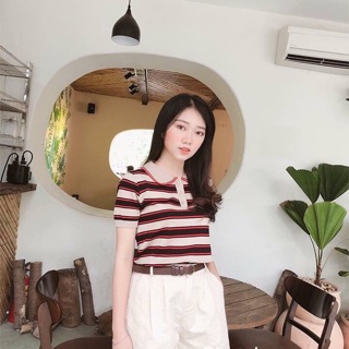ÁO LEN CỔ ĐỨC 4 MÀU KẺ