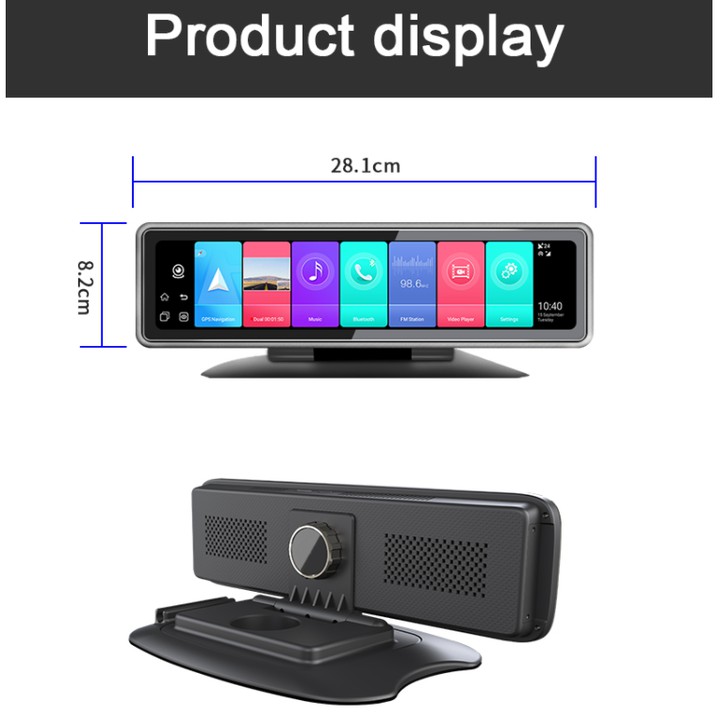 Camera hành trình 360 độ gắn gương và đặt taplo ô tô Phisung T88, màn hình LCD 12 inch, Ram 2GB, Rom 32G, android 9.0 | BigBuy360 - bigbuy360.vn