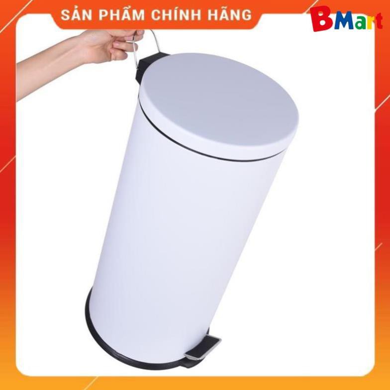 [FreeShip] 30 Lít - Thùng rác tròn đap chân inox Vinamop - Sơn tĩnh điện - VNTB30-S  - BM