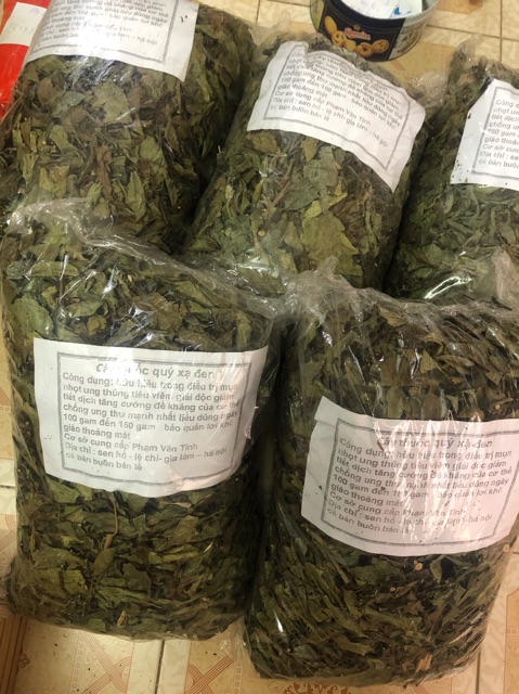 Combo 1 kg xạ đen nguyên chất 100% lá xạ k thân