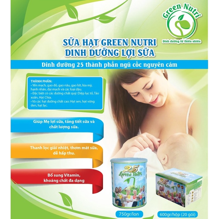 [Mua 3 giảm 17%] 1 gói 25 gam Bột ngũ cốc 25 loại hạt đậu Green Nutri