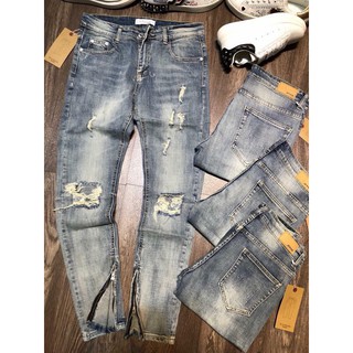 [Ảnh thật] Quần jean rách gối