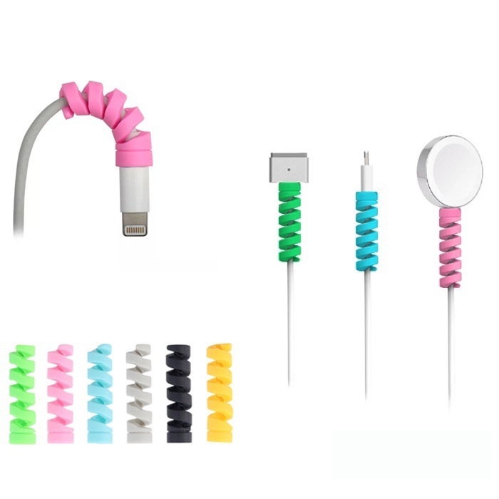 Set 2 Đầu Cao Su Mềm Bọc Bảo Vệ Dây Cáp Dữ Liệu Chống Áp Lực & Gãy Đầu