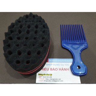 Lược Premlock Chải Tóc Xoăn Cho Nam. Mút Xốp Và Lược Chải Tóc Xoăn Châu Phi. (Ảnh thật)