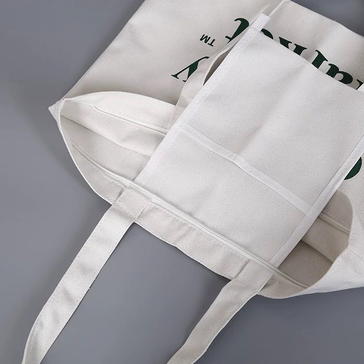 Túi vải canvas  túi Tote đựng vừa A4 chất dày Quảng Châu đi học đi chơi