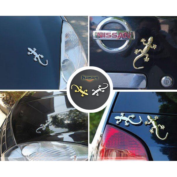 Decal Dán Ô Tô Thạch Sùng Nhựa Bóng Che Vết Xước Phụ Kiện Trang Trí Xe Hơi Lái Xe An Toàn