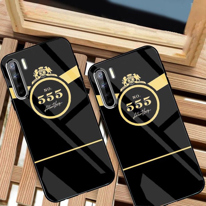ỐP OPPO A91, OPPO RENO 3 HÌNH 555 LƯNG KÍNH CƯỜNG LỰC CAO CẤP