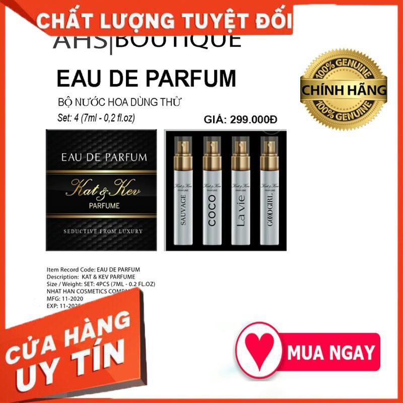 Set Nước Hoa Test Thử Kat&Kev Cao Cấp 4 Mùi 7ml | Thế Giới Skin Care