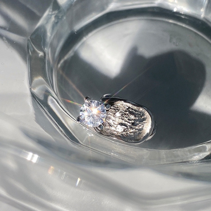 Khuyên Kẹp Vành Tai Hình Học Đính Đá Zircon Sang Trọng Nhẹ Nhàng Không Cần Lỗ Xương Phong Cách hip hop Cho Nữ