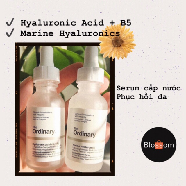 Serum tinh chất cấp nước và phục hồi da The ordinary - Hyaluronic Acid 2% + B5 / Marine