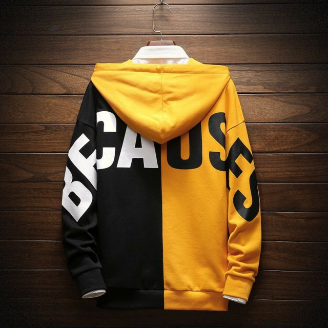 Áo khoác hoodie phối thân form rộng unisex | BigBuy360 - bigbuy360.vn