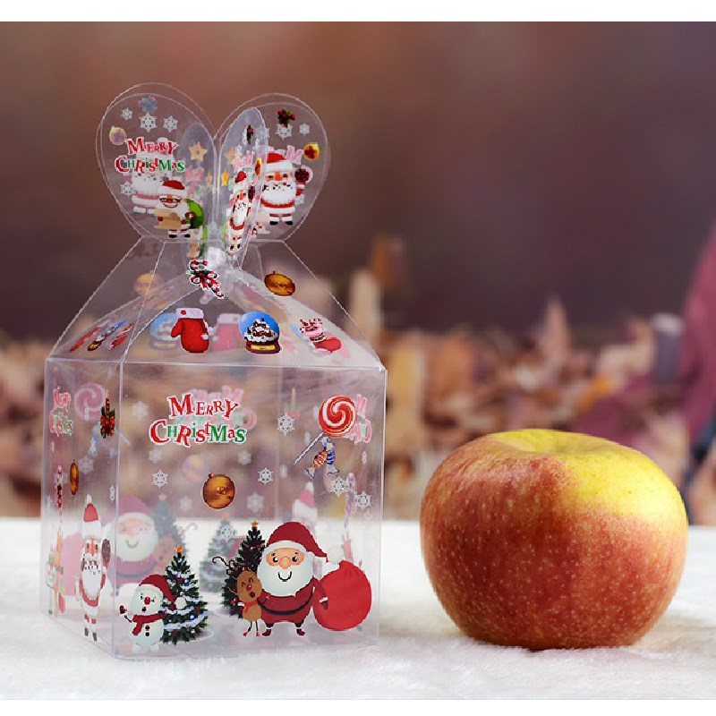 Set 5 hộp quà giáng sinh chất liệu PVC trong suốt sáng tạo