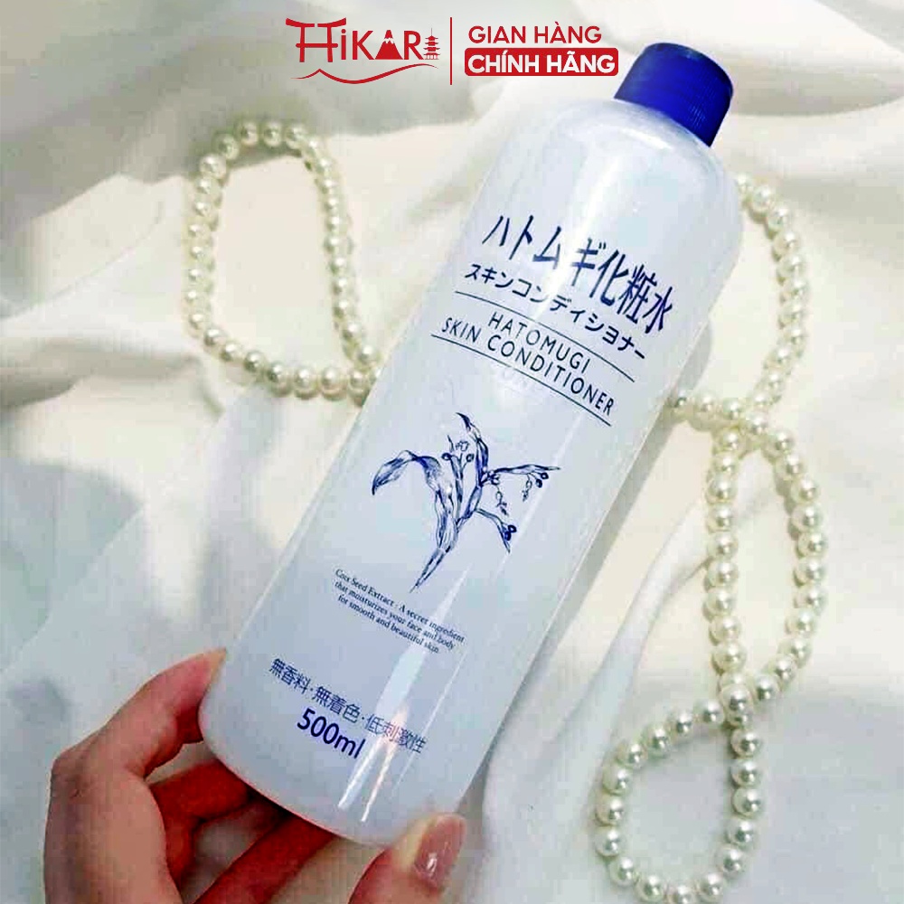 Nước hoa hồng ý dĩ dưỡng trắng Naturie Hatomugi Skin Conditioner Nhật Bản loại 500ml