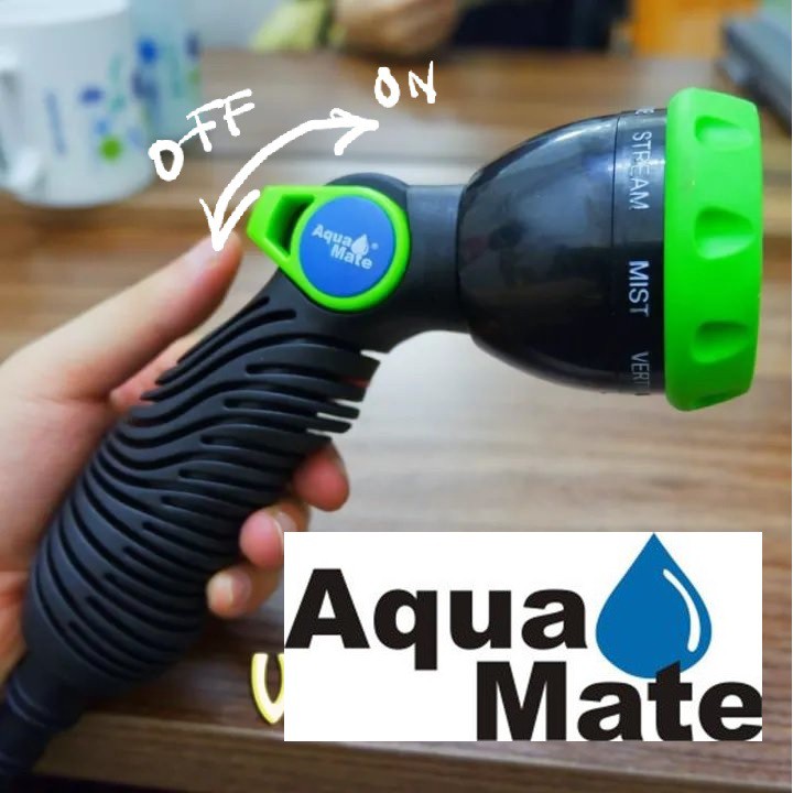 Vòi Phun 8 Tia Tưới Cây Làm vườn sịt rữa xe AQUAMATE W-9602 TAIWAN
