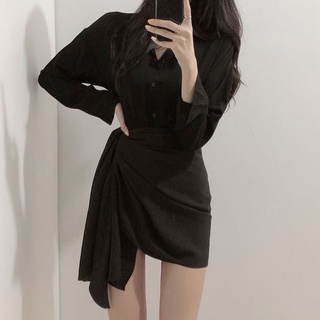 Chân váy công sở cách điệu vạt chéo