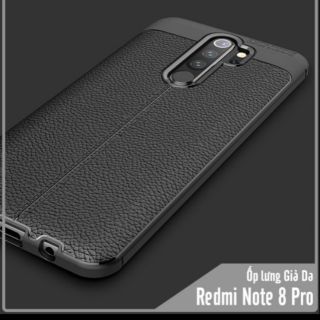 [Mã ELMSM3 giảm 20K đơn bất kì] Ốp lưng Xiaomi Redmi Note 8 pro Giả da chống sốc Auto Focus