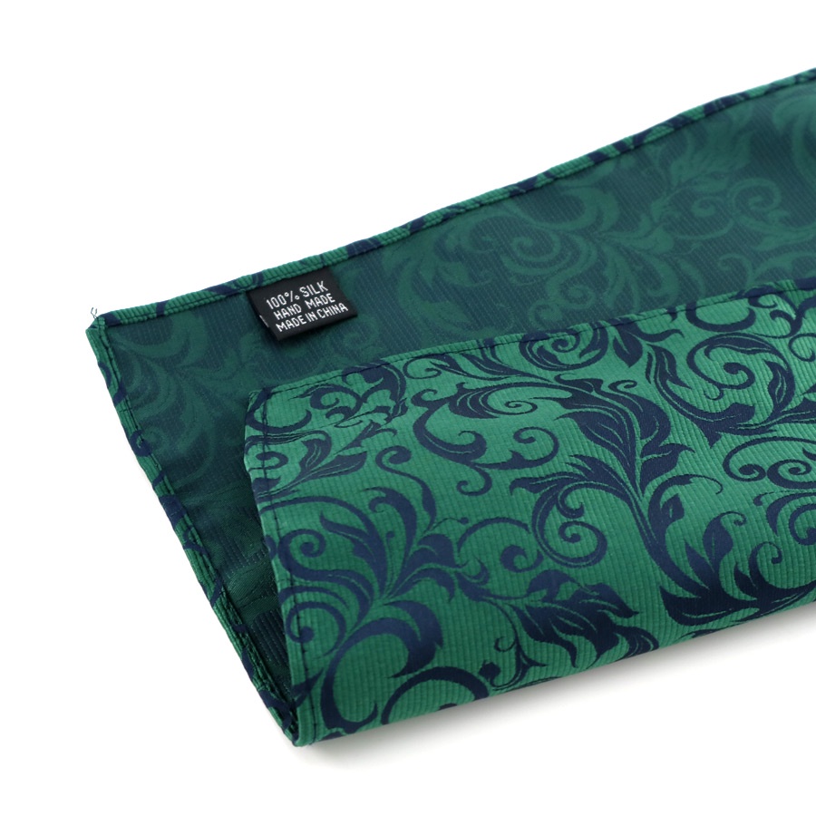 Bộ Cà Vạt Và Khăn Tay 100% Lụa Họa Tiết Hoa Thời Trang Công Sở Cho Nam