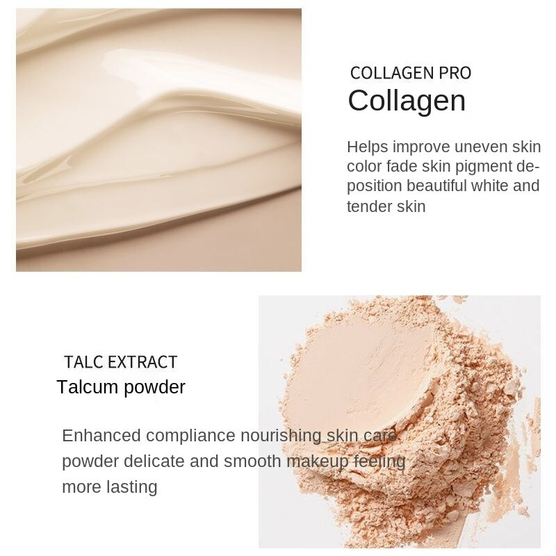 【Powder+Air CushionBBCream】Double-LayerbbCream Concealer Moisturizing Whitening Oil Control Liquid Foundation Sweat-Proof