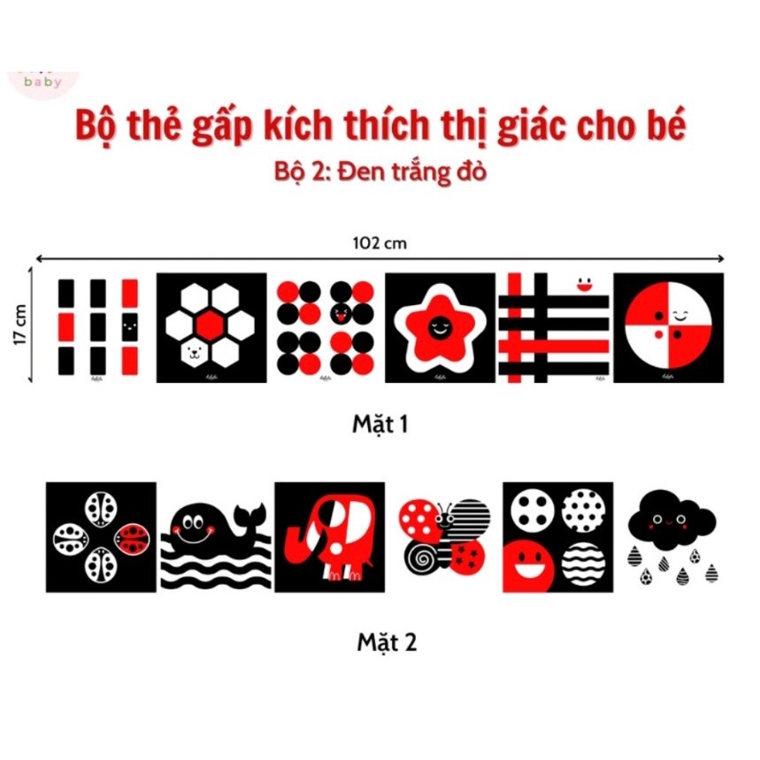 Bộ thẻ GẤP KÍCH THÍCH THỊ GIÁC CHO BÉ