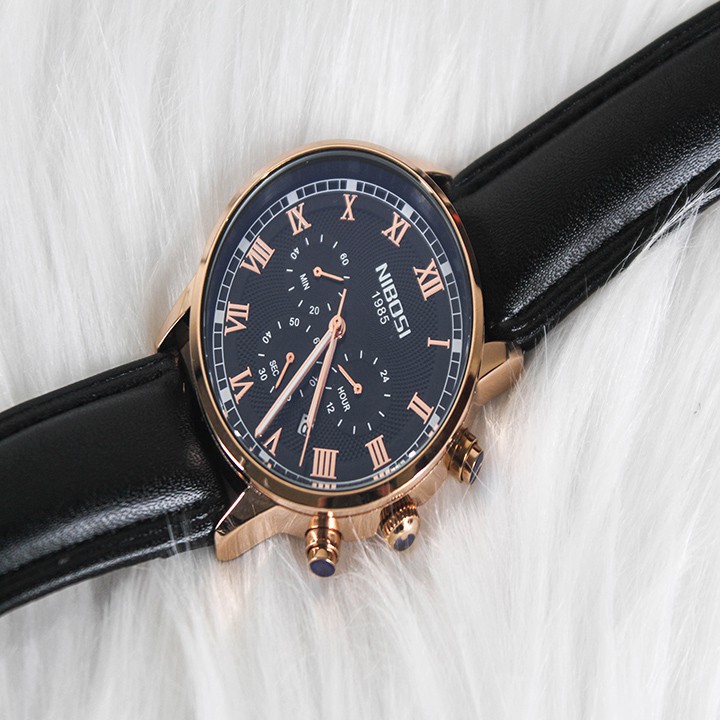 ĐỒNG HỒ NAM NIBOSI 2339 DÂY DA CAO CẤP, MẪU MÓI 2018 Bán lẻ giá sỉ