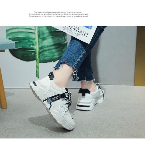 (HÀNG MỚI VỀ) Giày thể thao độn đế dây màu