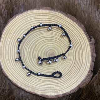 Simple macrame Anklet with bells and beads - Lắc chân chuông macrame