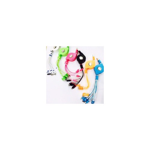 CÁP SẠC ĐIỆN THOẠI 4 ĐẦU RÚT GỌN