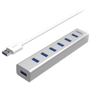 Bộ chia 7 cổng USB 3.0 chính hãng Unitek Y-3090 vỏ nhôm hỗ trợ nguồn cao cấp
