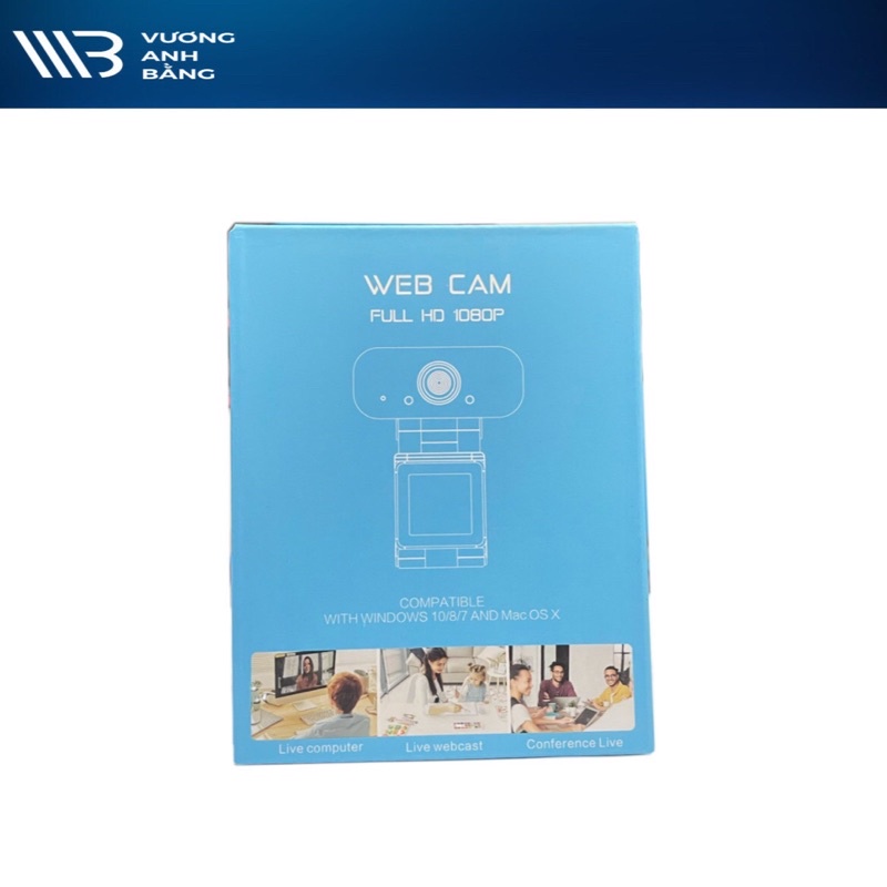 Webcam kẹp 1080P Full HD học online, họp trực tuyến- điều chỉnh sắc nét bằng tay