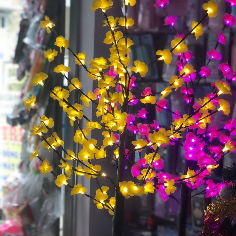 CÂY HOA MAI, HOA ĐÀO ĐÈN LED 1M2 CAO CẤP  BẢO HÀNH 1 THÁNG