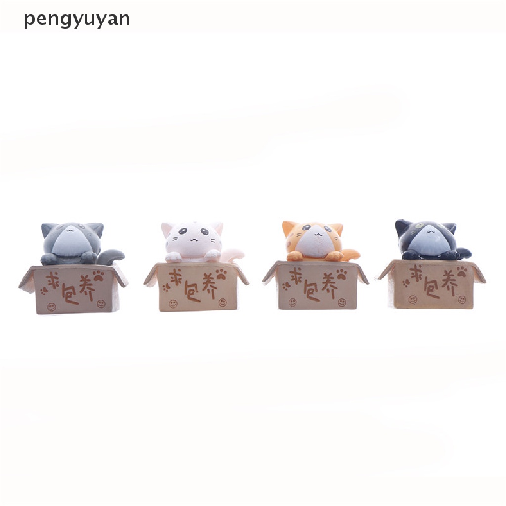 1 Mô Hình Chú Mèo mini Bằng Nhựa resin Dùng Trang Trí
