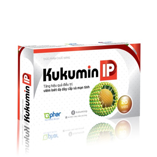 Kukumin IP – Hỗ trợ điều trị viêm loét dạ dày – tá tràng (Hộp 20 viên)