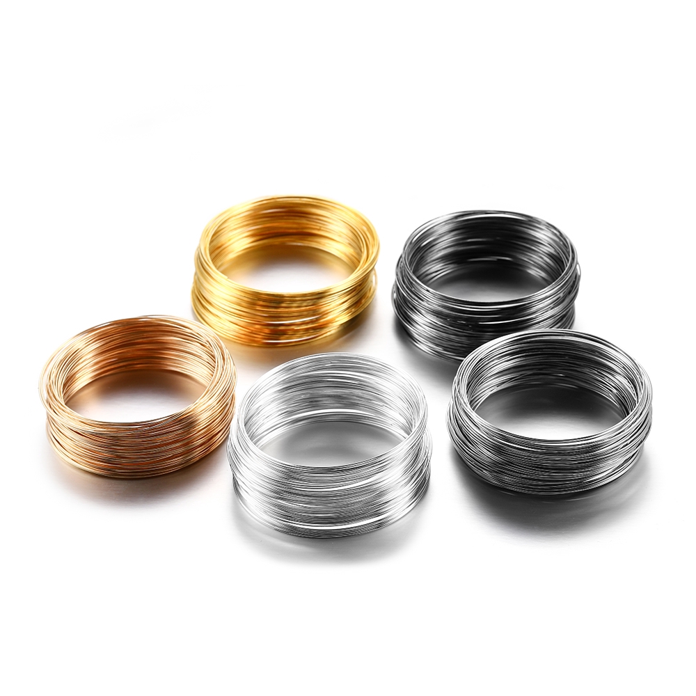 St.kunkaa 100 vòng / túi Vòng tròn 0,6mm để làm vòng tay