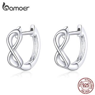 Bamoer Bông Tai bạc 925 Kiểu Dáng Hình Học Thời Trang sce743