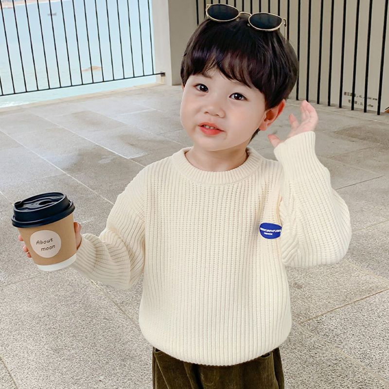 Áo Len Thu Đông Phong Cách Hàn Quốc Hợp Thời Trang Dày Dặn Giữ Ấm Cho Bé Trai Và Bé Gái