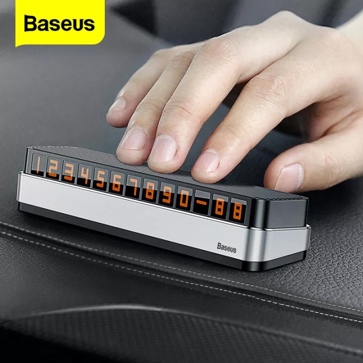 Bảng thông báo số điện thoại chủ xe có phản quang thiết kế sang trọng thông minh dùng trên xe ô tô - Baseus | BigBuy360 - bigbuy360.vn