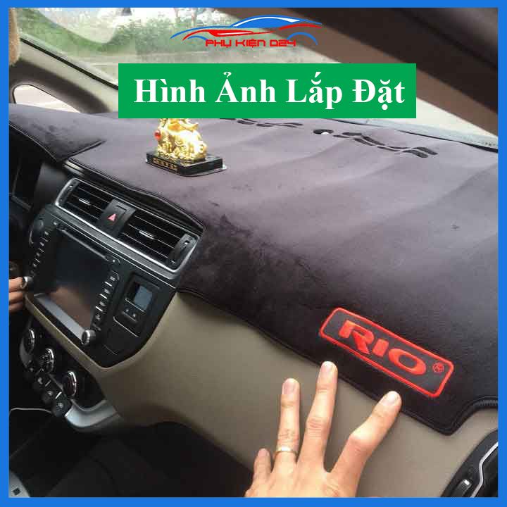 Thảm taplo Rio 2012-2013-2014-2015-2016-2017-2018-2019-2020 chống nắng nóng làm mát xe mở rộng tầm nhìn