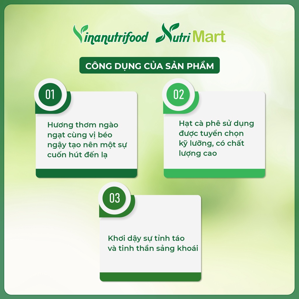 Cà phê capuchino sầu riêng Vinanutrifood C02, hương vị sầu riêng đặc trưng, giúp giải tỏa căng thẳng (15g x 12 gói) | BigBuy360 - bigbuy360.vn