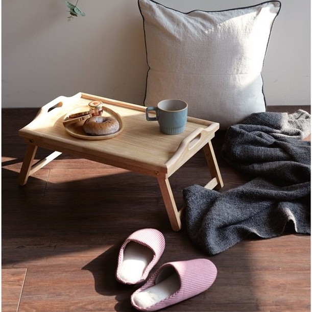 BÀN ĂN GỖ MINI - BED TRAY - 가장자리 | BigBuy360 - bigbuy360.vn