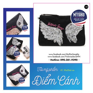 [130] Túi cầm tay tiện dụng, đính cờm lấp lánh và cá tính với đôi cánh thiên thần, KT: 30x20x6cm