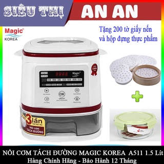 Nồi Cơm Điện Tách Đường Magic Korea A511 1.5L Inox 304 công suất 900w bảo hành 12 tháng