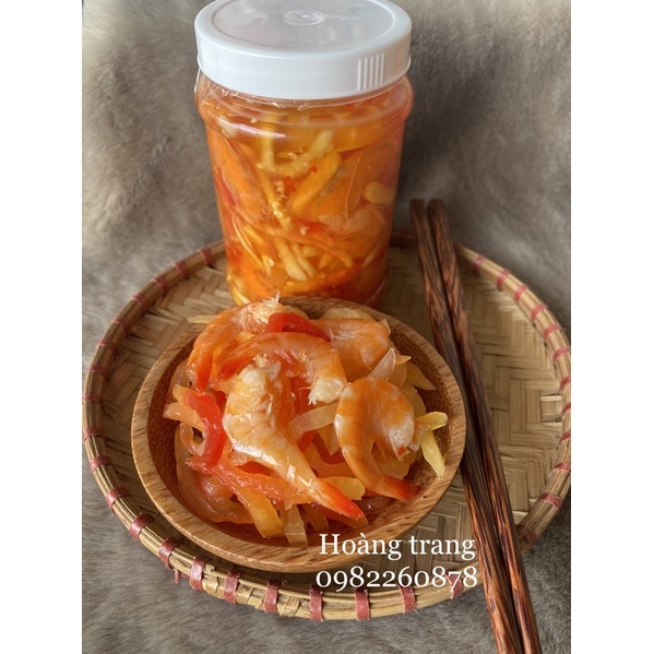 ( Ngưng Ship shoppee ) Mắm Tép trộn đu đủ 500G / Củ kiệu nhà làm