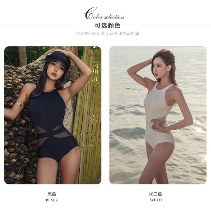 Korean style triangle dressing woman sexy gathered swimsuit cover belly slim swimwear | BigBuy360 - bigbuy360.vn