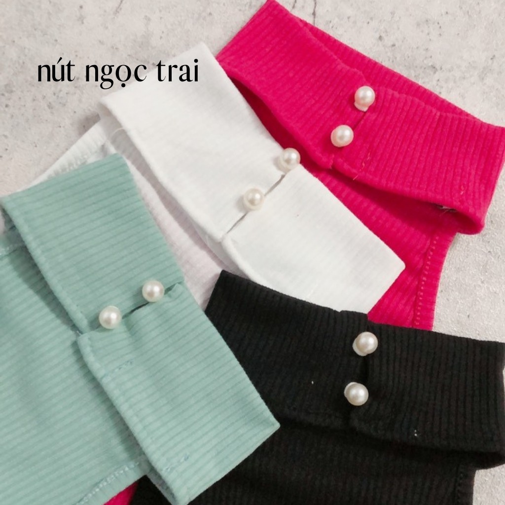 Áo Croptop Cổ Yếm Áo Kiểu Cổ Lọ Chất Thun Gân 4 Màu Siêu Xinh Kèm Ảnh Thật Chụp Sàn